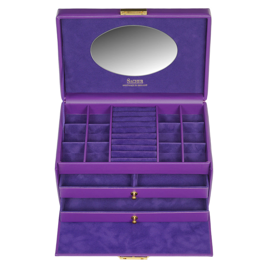 Jewelry box Emma colisimo / violet (full cowhide)