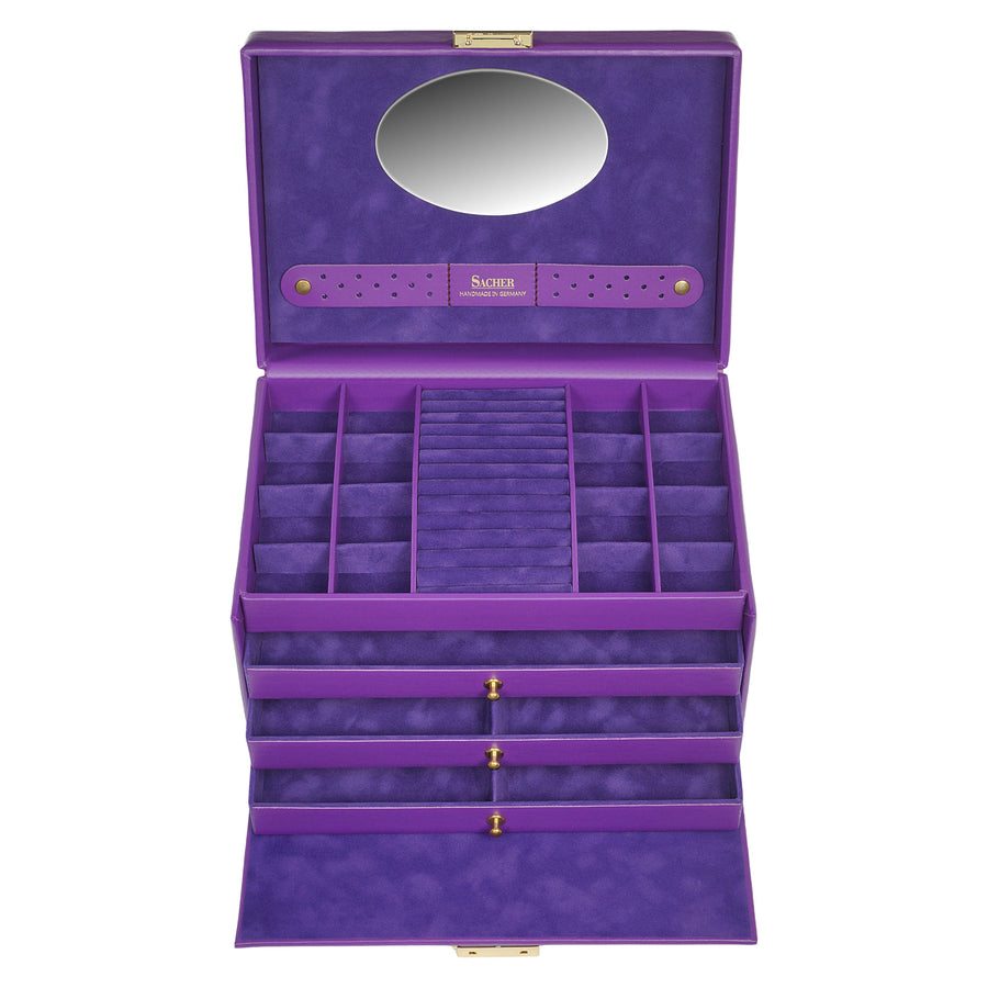 Caixa para jóias Karen colisimo / violeta (pele de vaca)