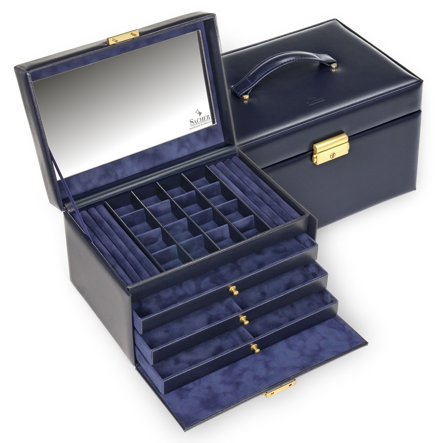 Jewelry box Lena acuro / navy (leather)