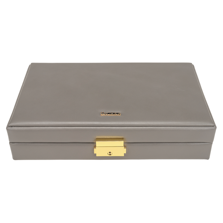 Estojo para anéis fleur venice / cinzento (pele)