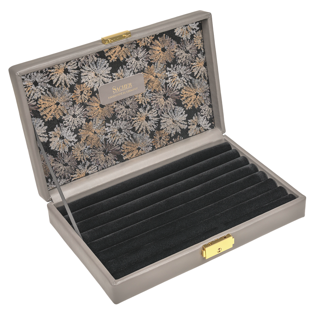 Estojo para anéis fleur venice / cinzento (pele)