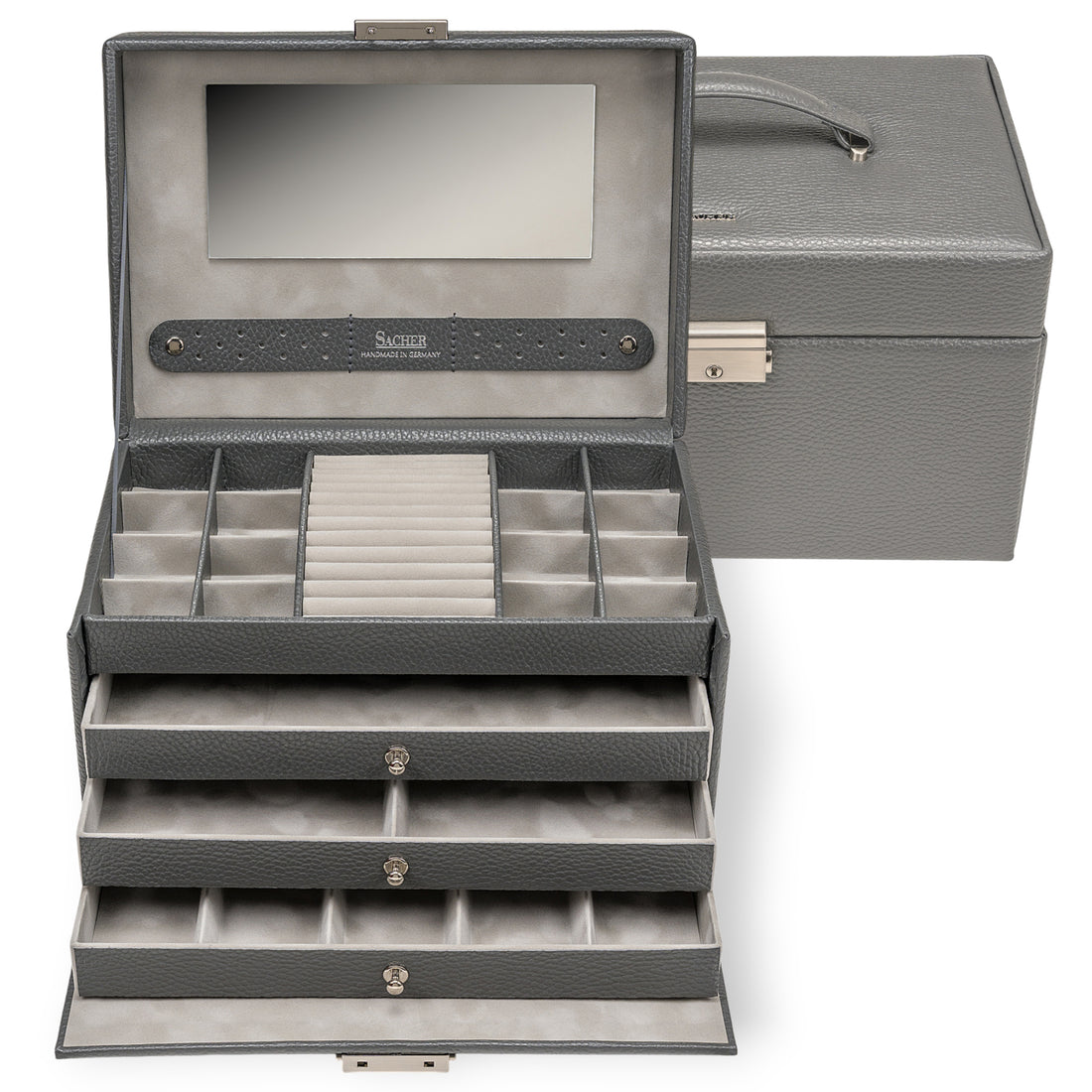 Jewelry box Karen granello / grey (full cowhide)