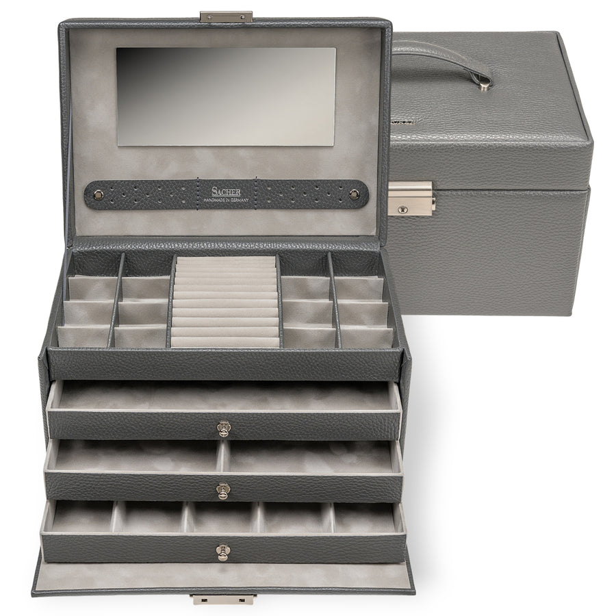 Jewelry box Karen granello / grey (full cowhide)