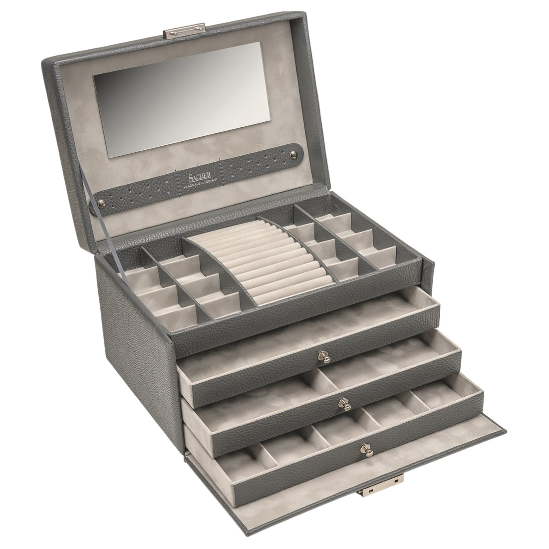 Jewelry box Karen granello / grey (full cowhide)