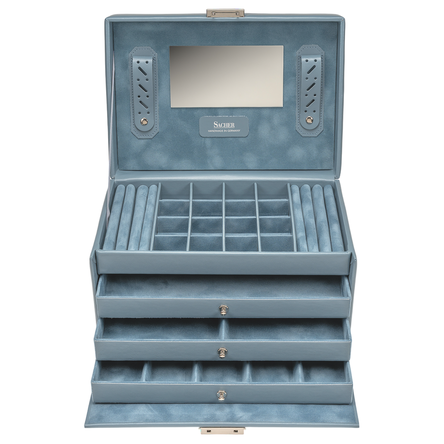 Jewelry box Lena pastelo / light blue (leather)