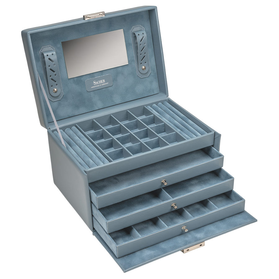 Jewelry box Lena pastelo / light blue (leather)