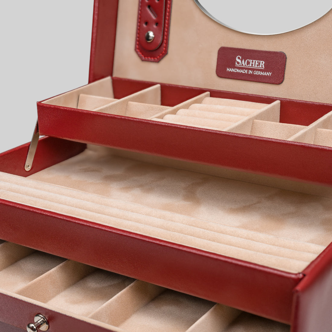 Nancy jewelry box amadora / red (leather)