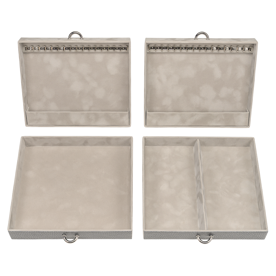 Jewelry box Marta granello / grey (full cowhide)