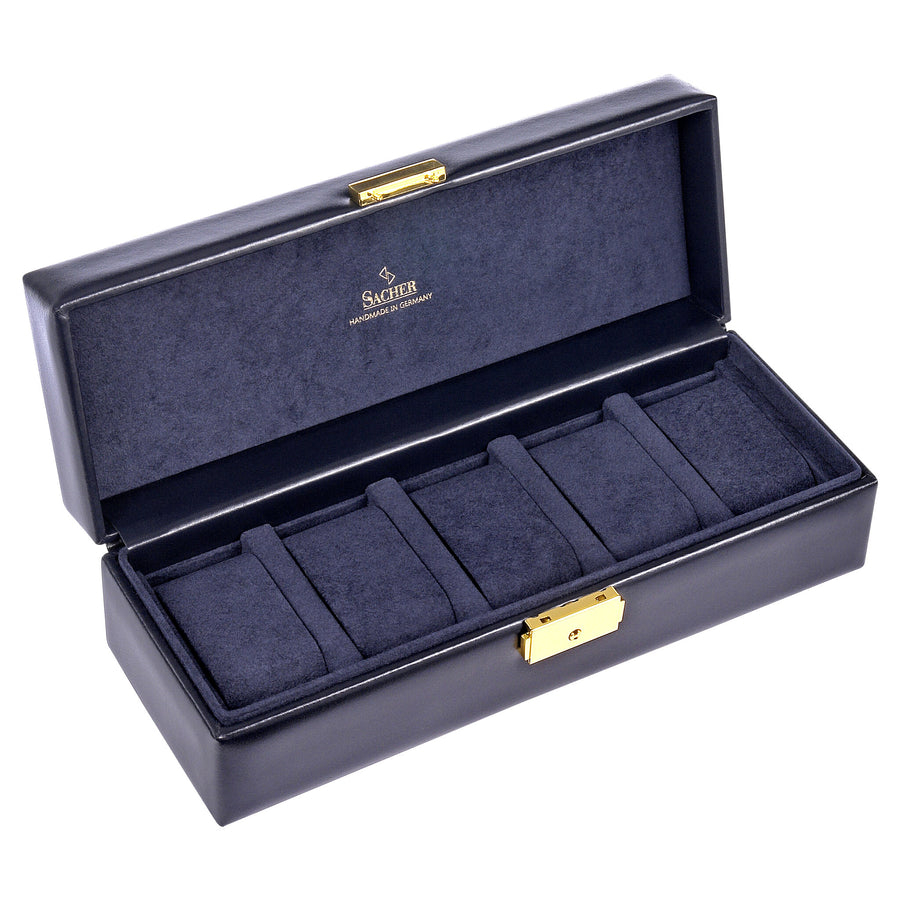 case for 5 watches acuro / navy (leather)