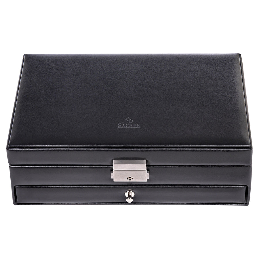 ring and collectors tray new classic / black (leather)
