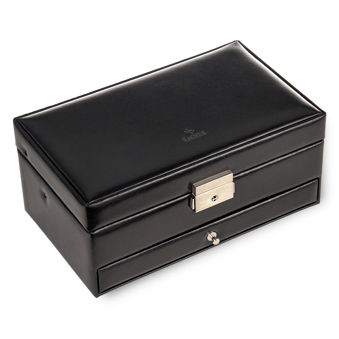 Caixa para jóias Hanna new classic / preto (pele)