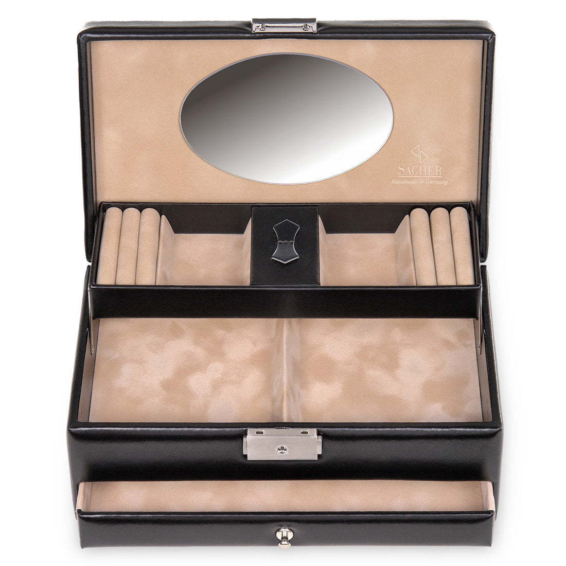 Caixa para jóias Hanna new classic / preto (pele)