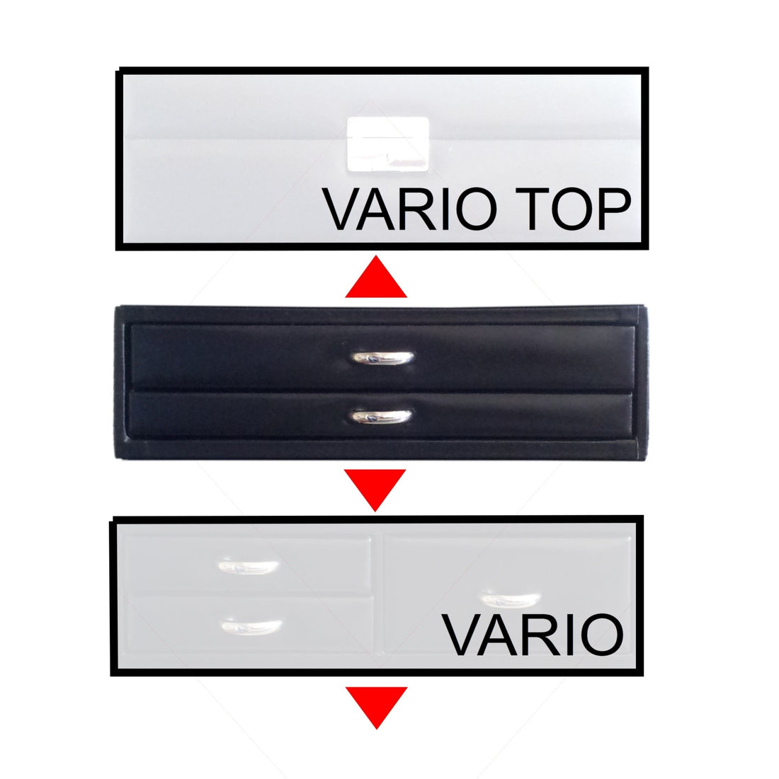 Módulo standard VARIO Conjunto de jóias vario / preto (pele)