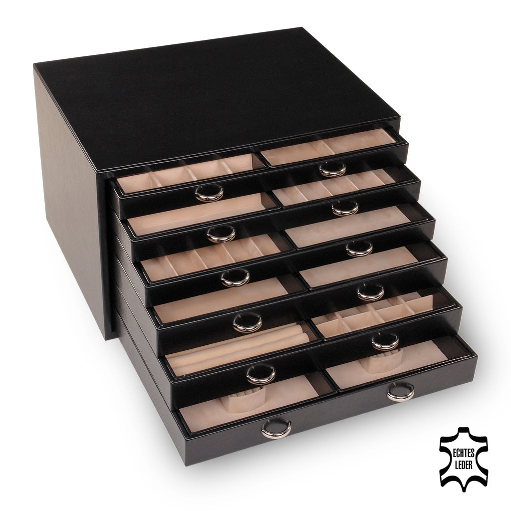 Jewelry chest Grand VARIO vario / black (leather)