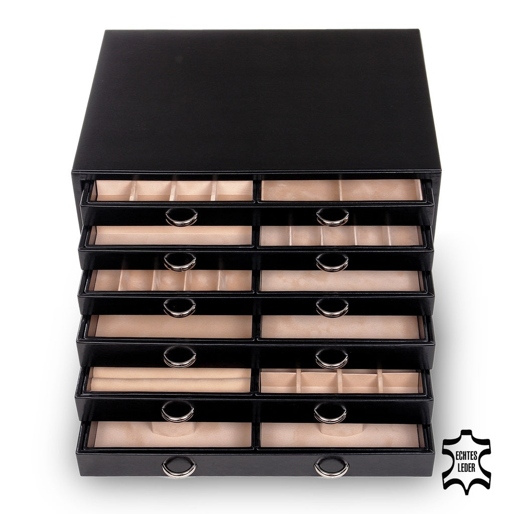 Jewelry chest Grand VARIO vario / black (leather)