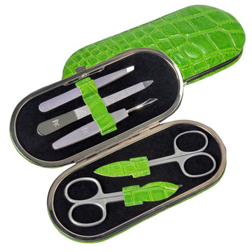 5-piece manicure case Manicure set / apple (leather)